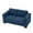 Blue-Polyester, variant on Modern Faux Leather Loveseat, 2 Seats Upholstered Couch With Cup Holders and Storage For Living Room Office Apartment