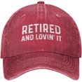 thumbnail image 1 of Retired and Lovin' It Hat for Men Baseball Cap Adjustable Hats, 1 of 8