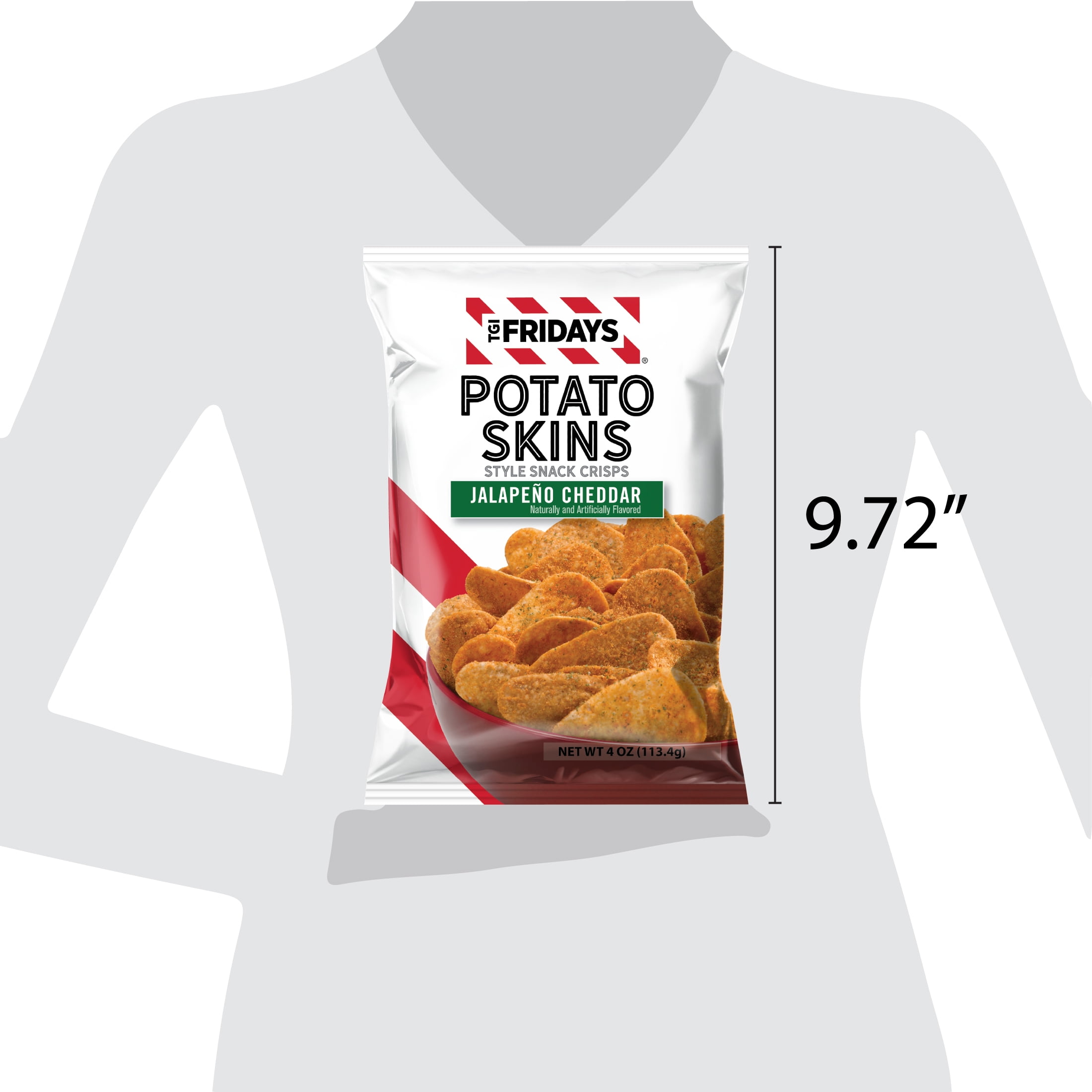 TGI Fridays Gluten-Free Jalapeno Cheddar Potato Skins Snack Crisps