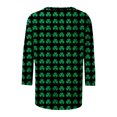 thumbnail image 5 of Meichang T-Shirts de la Saint-Patrick pour Femmes T-Shirts Chanceux Verts Trèfle Graphiques Décontractés Col Rond Manches 3/4 Coupe Ample Chemises de Vacances Saint-Patrick, 5 of 5