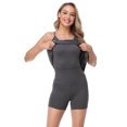 thumbnail image 5 of HDE Women Workout Dress Built in Shorts Sleeveless Athletic Sport Dress Charcoal Gray M, 5 of 6