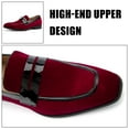 thumbnail image 2 of Mens Velvet Loafers Dress Shoes Loafers for Men Tuxedo Suit Shoes, Red/24, 12 US, 2 of 5
