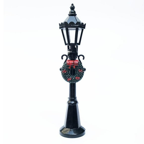 Park Bench Seat,2Pcs Miniature Christmas Street Christmas Ornaments Miniature Christmas Street Lamp Post Best in its Class