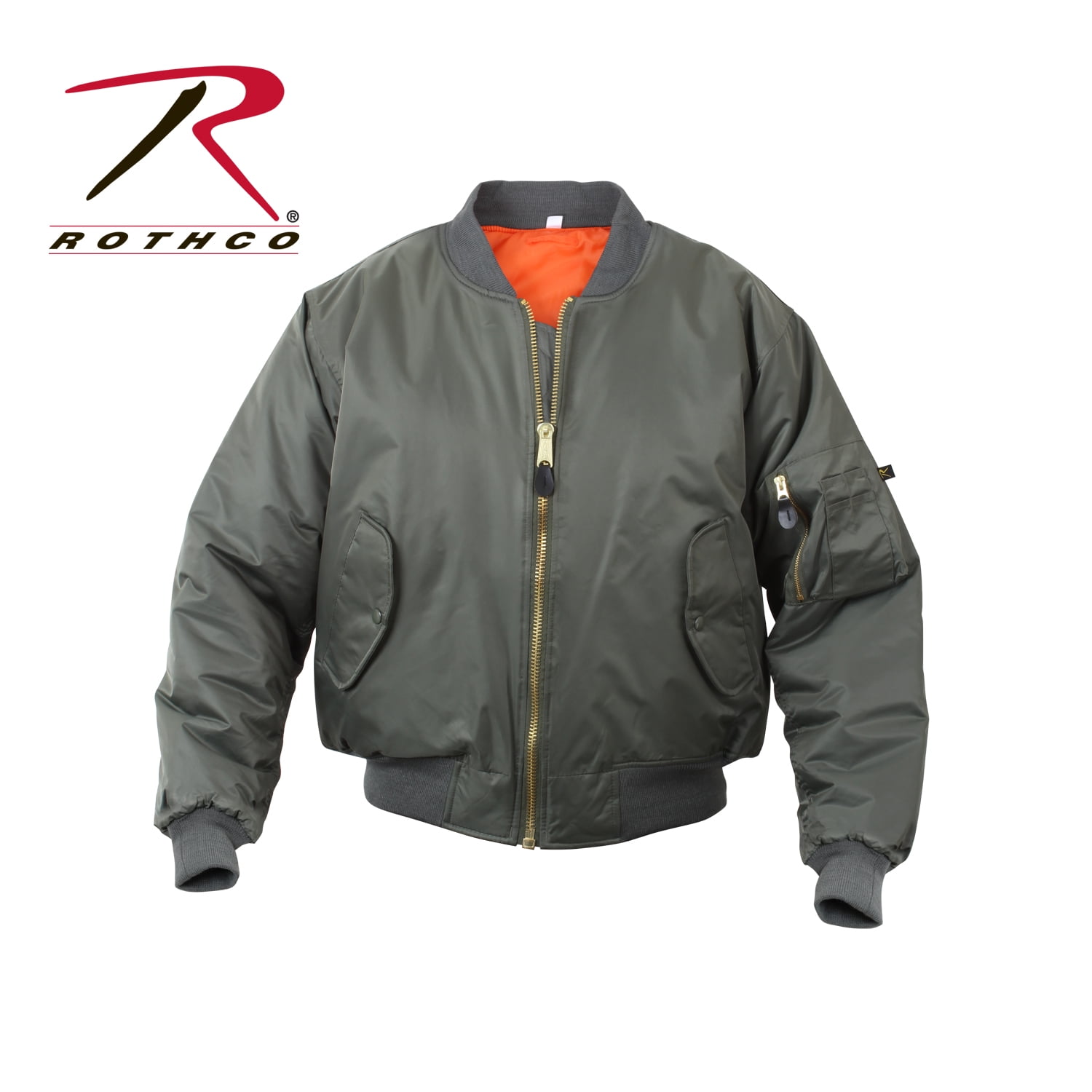 Rothco Ma 1 Flight Jacket Pilot Jacket Gunmetal Grey Medium Walmart Com Walmart Com