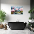 thumbnail image 4 of ZHONGYUTONG Lotus Canvas Wall Art Blooming Pink Flower Picture Print Zen Floral Watercolor Painting for Living Room Decor Framed (12.00" x 18.00"), 4 of 5