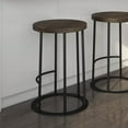 thumbnail image 5 of Amisco Davis 30 In. Bar Stool - Dark Grey / Black Metal, 5 of 9