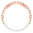 thumbnail image 5 of 0.36 ctw Wedding Band for Women - 18K White/Rose Gold Simulated Champagne Diamond Stackable Eternity Ring, 5 of 6