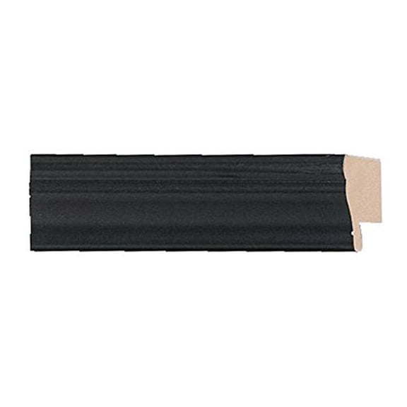 Picture Frame Moulding (Wood) 18Ft Bundle - Traditional Black Finish - 0.625" Width - 1/2" Rabbet