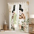 thumbnail image 3 of Castle Fairy Kawaii Snowman Blackout Curtains Set of 2 (52x84 Each) for Teens,Chic Flower Window Curtains,Merry Christmas Curtains and Drapes,Microfiber Bedroom Decor, 3 of 6