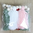 thumbnail image 6 of Christmas Tassel Garland with Wooden Beads, Red Green White Yarn Garland for Fireplace Mantel Wall Tree, Farmhouse Christmas Decorations, Holiday Party Banner, 6 of 7