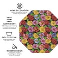 thumbnail image 3 of Rateoe Daisies Flowers Drawing Drink Coasters Set of 4 Leather Coasters Spill Protection for Table Desk,Durable and Non Slip Leather Coaster ,4 Inches Drink Mats-Octagon, 3 of 6