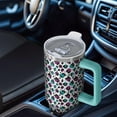 thumbnail image 6 of Leopard Print 40oz Tumbler– Stainless Steel Insulated Tumbler with Handle and Straw, Large Capacity Travel Cup for Hot & Cold Drinks, 6 of 6