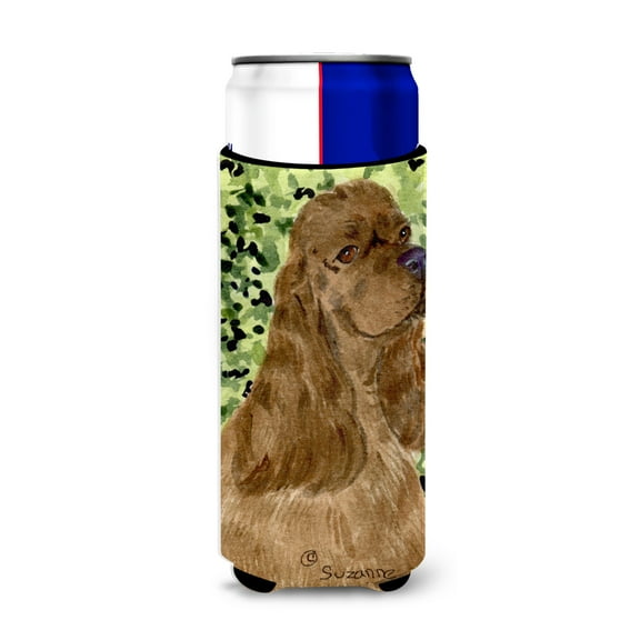 Caroline's Treasures SS8807MUK Cocker Spaniel Ultra Hugger for slim cans, Slim Can, multicolor