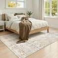 thumbnail image 2 of Lahome Decor 6'x9' Boho Tribe Area Rug for Living Room,6x9ft Machine Washable Rugs for Bedroom, Soft Non-Slip Low Pile Indoor Floor Accent Carpet for Office Nursery Dining Room Farmhouse- Khaki, 2 of 8