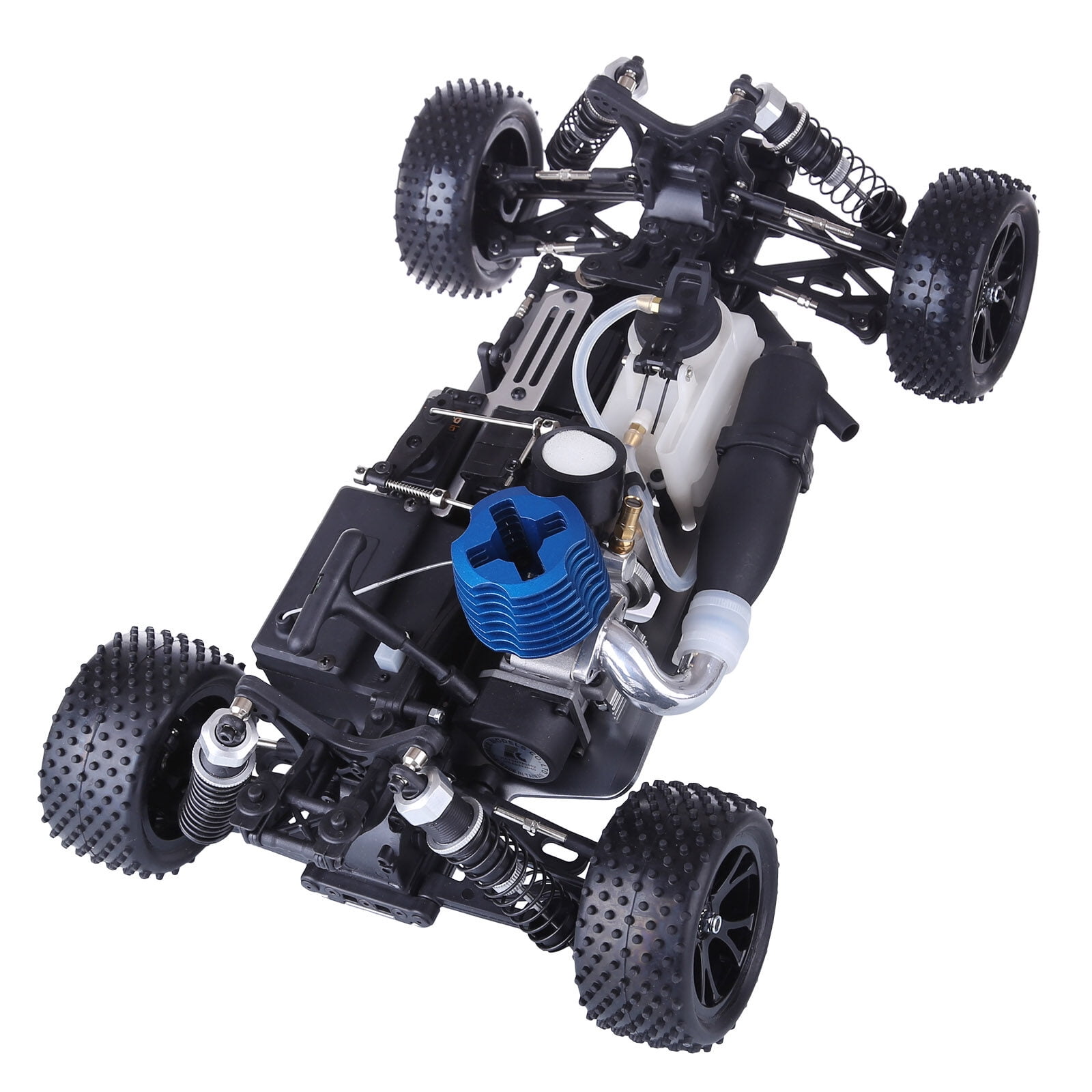 RH1006 1/10 Scale 4WD Nitro-Powered RC Off-Road Truck, 2.4G High-Speed Gas Powered Remote Control Car with FS-FT Controller & Force.18 Methanol Engine, RTR Version for Advanced Hobbyists