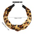 thumbnail image 2 of Unique Bargains 1 Pcs Leopard Pattern Knotted Headbands Women Hairband Hair Hoop Brown, 2 of 7