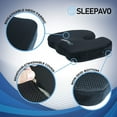 thumbnail image 4 of Sleepavo Office Chair Cushion - Seat Cushion for Tailbone Pain Relief - Butt Pillow for Coccyx, Sciatica, and Lower Back Pain - Orthopedic Chair Pad for Lumbar Support in Office Desk, Car, Airplane, 4 of 5