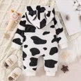 thumbnail image 3 of Paguaki Baby Boy Clothes Cute Cartoon Prints Long Sleeved Hooded Jumpsuit Long Sleeve Baby Pajamas with Zipper Cotton Sleepers 0 6 9 12 18 Months, 3 of 5