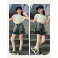 thumbnail image 5 of GiLiling Girls Distressed Denim Shorts, Elastic Waist Ripped Frayed Hem Sparkle Summer Jean Shorts for Kids Teens (Black, 5-6 Years), 5 of 8
