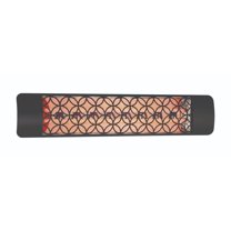Eurofase Heating - 5000 Watt Electric Infrared Dual Element Heater-240 Voltage-Black Finish-Clover Decorative Fascia