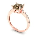 thumbnail image 2 of Clara Pucci 14K Rose Gold 2.7ct Champagne Solitaire with Accents Ring, 2 of 8
