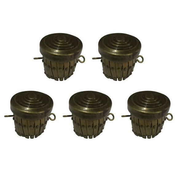 5X Round Bags Hardware Purse Frame Parts Pen Bag Clutch Frame Clasp Coin Cylinder Purse Accessories(Bronze)