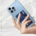 thumbnail image 6 of Dteck Bling Case for iPhone 14 Pro 6.1 inch,Shockproof Card Holder Pocket Case Glitter Silicone TPU Slim Back Cover,Clear, 6 of 9