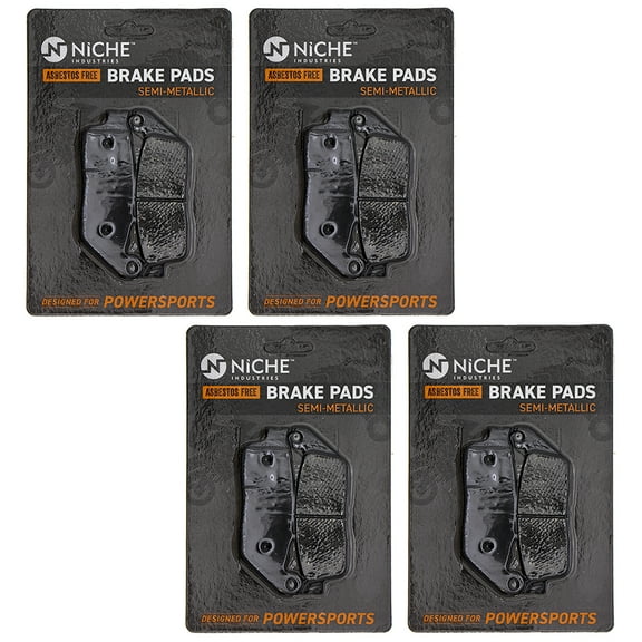 Niche Rear Brake Pad Set for Yamaha YZF R6S Semi-Metallic Motorcycle 4 pack 519-KPA2370D