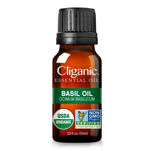 Cliganic Organic Basil, Aceites Esenciales para Difusores, 10 ml