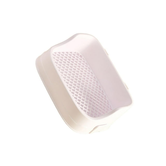 Transemion Pets Toilet Potty Trainer Tray with Pet Box Green Fastener Litter Pan Rabbits Snap White 36x24x15.5CM