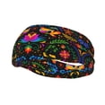 thumbnail image 2 of Uemuo Mexican Flower Traditional1 Printed Sports Headbands for Men Women,Moisture Wicking Workout Headband, Sweatband Headbands,Non-slip Workout Gym Yoga Headband, 2 of 9