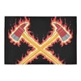 thumbnail image 2 of MKHERT Flaming Axes Doormat Rug Home Decor Floor Mat Bath Mat 23.6x15.7 inch, 2 of 3