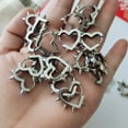 thumbnail image 6 of Dainty Huggie Hoop-Earring Cute Tiny Heart Shape Thorn Stud Earring Spike-Stud-Earrings for Women Fashion Jewelry Decor, 6 of 10