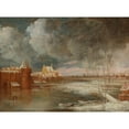 thumbnail image 2 of Adriaen Jansz. van Nuys 18x14 Black Ornate Wood Framed Double Matted Museum Art Print Titled - Winter Landscape Near Rotterdam with the Hofpoort and the Old Delftsche Poort, 2 of 5