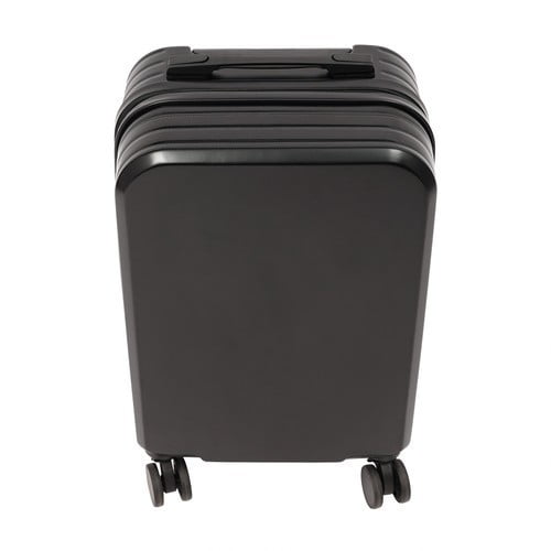PEAKORA20" Travel Luggage Suitcase with USB Port & Cup Holder, Black Carry-On
