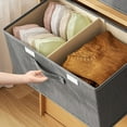 thumbnail image 6 of JunYeShi Under $2.00 Foldable Storage Bins Fabric Storage Boxes with Lids Handles Storage Organizers for Toys Shelves Clothes Papers Books Gray, 6 of 6