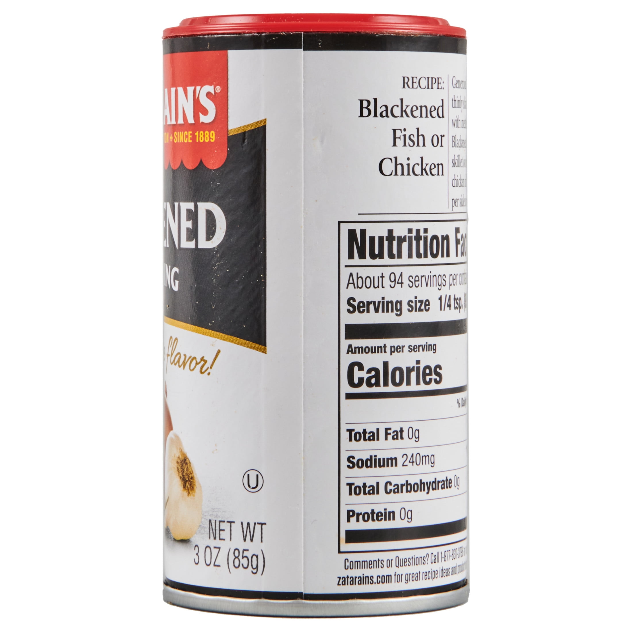 Zatarain's New Orleans Style Blackened Seasoning, 3.0 oz Can