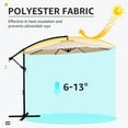 thumbnail image 4 of JEAREY 10ft Offset Hanging Outdoor Cantilever Patio Umbrella for Garden, Beige, 4 of 6