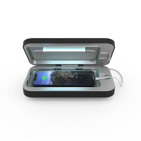 PhoneSoap UV Sanitizer Kit with Dual Charger Box, Black, 1 Count