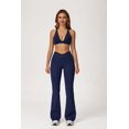 thumbnail image 2 of PISONIC Women Two Piece Workout Sets Cross Back Sports Bras Matching High Waist Flared Leggings Gym Yoga Outfits, 2 of 8
