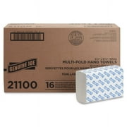 Genuine Joe Multifold Towels - 1 Ply - Multifold - 9.20 X 9.40 - White - Interfolded, Embossed, Anti-contamination, Chlorine-free, Absorbent, Moisture Resistant - For Restroom, Public Facilities