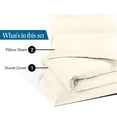 thumbnail image 2 of 900 TC 100% Egyptian Cotton Duvet set Zipper Closur Ultra Soft Durable and Fade Resistant Color Ivory Solid size Full, 2 of 7