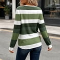thumbnail image 5 of Warop Women's Striped Shirt Long Sleeve Crewneck Pullover Top Slim Fit Casual Basic Tees Fall Outfits, 5 of 7