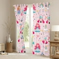thumbnail image 3 of jejeloiu Chic Princess Girl Curtains Pack of 2 (42x84 Each),Fairy Tale Castle Curtains Blackout,Rainbow Stars Loves Bedroom Curtains For Child,Breathable Home Decor, 3 of 6