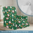 thumbnail image 2 of SCRAWLGOD Christmas Recliner Chair Covers with Pocket Single Reclining Slipcover 4-Pieces Lazyboy Recliner Armchair Cover with Elastic Bottom for Pets, Santa Claus Snowman Snowflake Green, 2 of 7