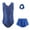 D21/Blue, variant on Afdoent Girls 2 Piece Outfits Girls Long Sleeve Dance Gymnastics Outfit With Glitter Rhinestone Printed Leotard Pants Headband Performance 5-6 Years