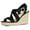 Black, variant on Women's Strap Espadrilles Platform Slingback Wedges Sandals Brown 7.5