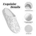 thumbnail image 5 of Daiia Poodle Dog Print Women’s Fuzzy Slippers Memory Foam Lightweight House Shoes Cozy Loafer Flannel House Shoes-40/41, 5 of 7