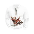 thumbnail image 3 of BiZtdJrK Mens Christmas Sweatshirts Casual Quarter Zipper Pullover Tops Funny Santa Print Long Sleeve Shirts, Multicolor, S, 3 of 6