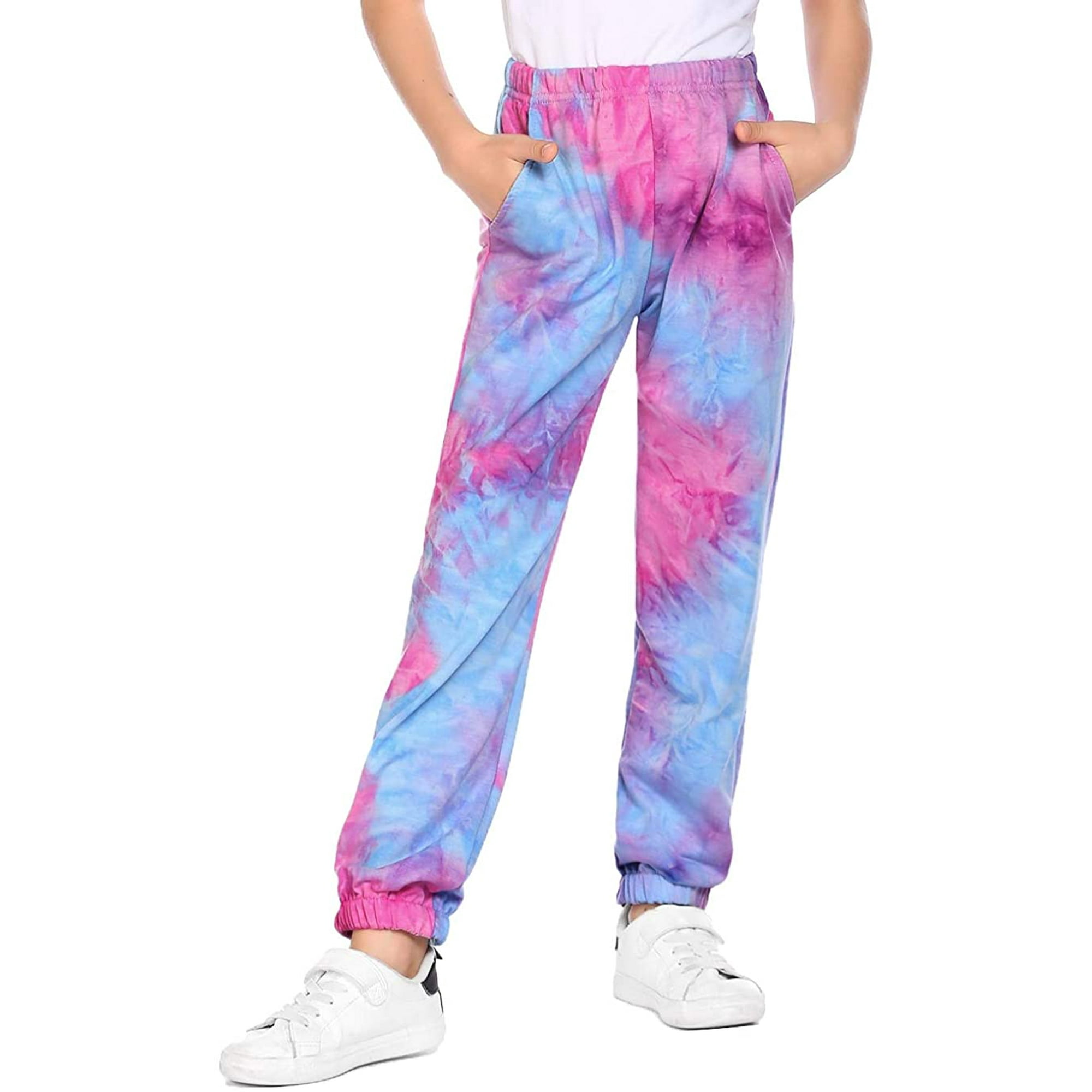 Kids Girls Tie Dye Joggers Comfort Loose Sweatpants High Waist Trouser Walmart